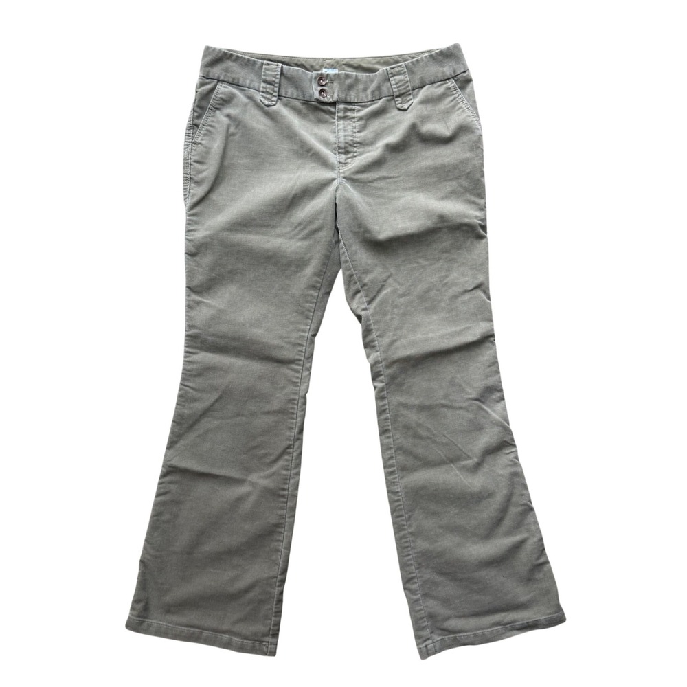 Vintage 2006 Gap Stretch Corduroy Pants Olive Green Bootcut Size 14 Y2K Low Rise